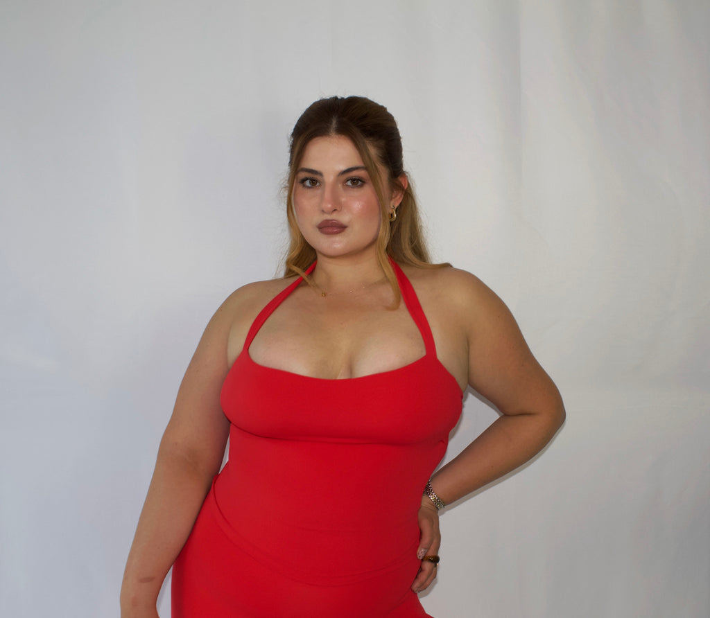 SoftEra™ - Halter Tank Top in Cherry Red