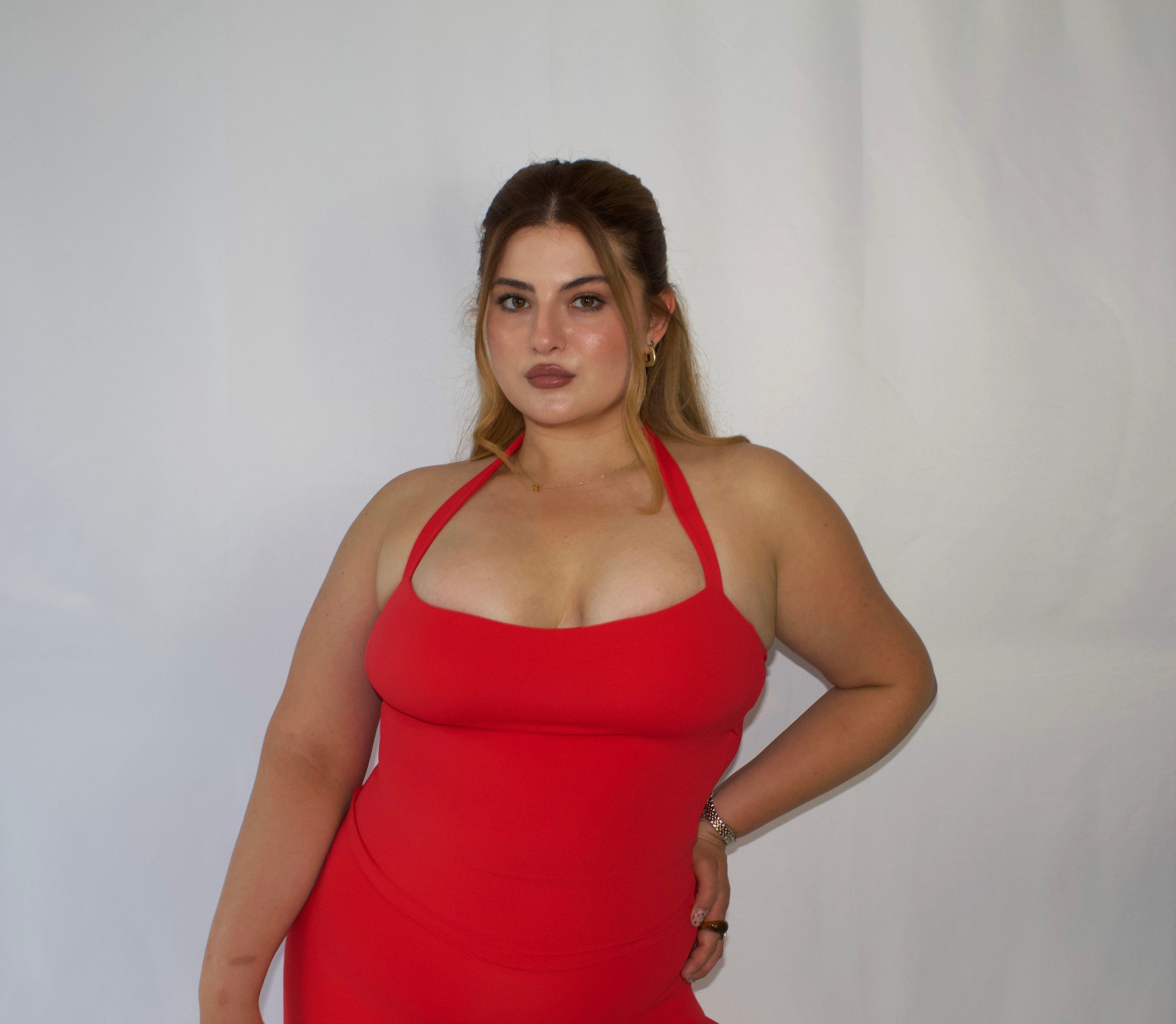 SoftEra™ - Halter Tank Top in Cherry Red