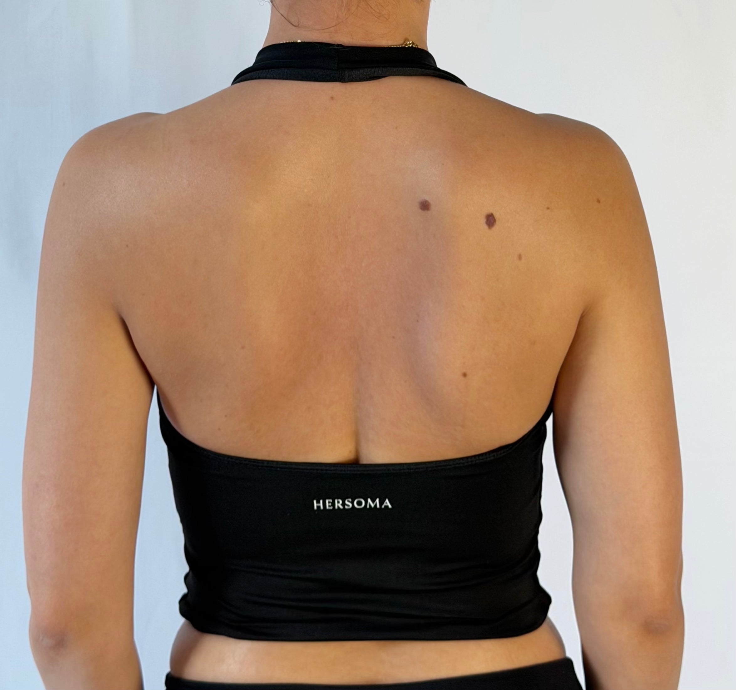 SoftEra™ - Halter Tank Top Deep V-neckline in Black